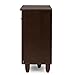 Wholesale Interiors Baxton Studio Winda Modern and Contemporary 3-Door Dark Brown Wooden Entryway Shoes Storage Cabinet