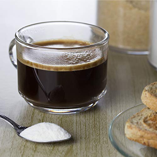 Clear Coffee Mug With Handle 6 oz,QAPPDA Glass Mugs With Handle,Warm Beverage Mugs,Glass Cups Tea Cups Latte Cups Cappuccino Mugs Set of 12 KTZB58 - Thumbnail 2