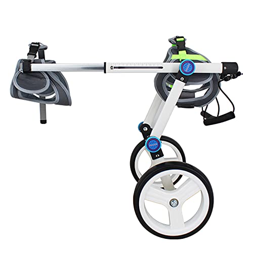 RXBFD Hunderollstuhl 2 Räder,Einstellbare Faltbare Vollunterstützung Haustier-Rollstuhl-Hundewagen-Hinterbein-Rehabilitation,für behinderte Hundewelpen,Einfache Montage Cover