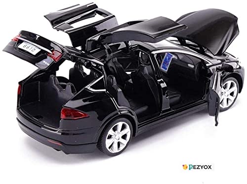 Image of Alloy Car Model Diecasts Metal Toy with Sound /Light /Pull-Back Off-Road Vehicles Car Model Collection Kids Toys Gift Multicolor Pack of 1 (Tesla Black)
