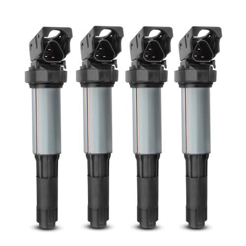 Frankberg 4x Ignition Coils Pack Compatible with 1 Series E87 116i 2004-2008 3 Series E46 316-330 2000-2007 3 Series E90 320l 2005-2009 Replace# 12131712219
