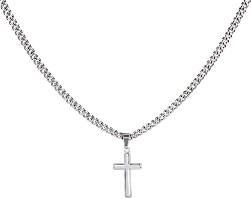 Stainless Steel Cuban Cross Necklace for Son - Heartfelt Gift with 8 Personalized Message Cards - Durable Chain Jewelry for Birthday, Graduation, Christmas - Image 5