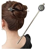 [Herbeluemily]かんざし 簪 ヘアスティック ヘアアクセサリー シンプル モダン 一本挿し レディース 着物 グレー HM-0181-R06-GY