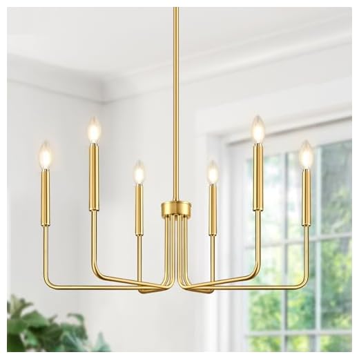 Elegant Brass Gold Chandelier Light Fixture