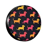Dachshund Dog Pneu de Rechange pour Remorque Caravane Camion SUV Pneu de Rechange 14 Pouces pour Diamètre 23.6-27.2 Pouces