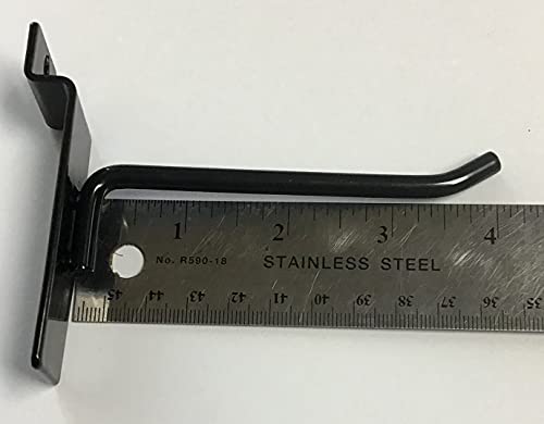 Execusystems Set Of 12 Slatwall Hooks Black Metal 6 Each 4 Inch And 6 Inch For Retail Display And Home Organization #TOP4