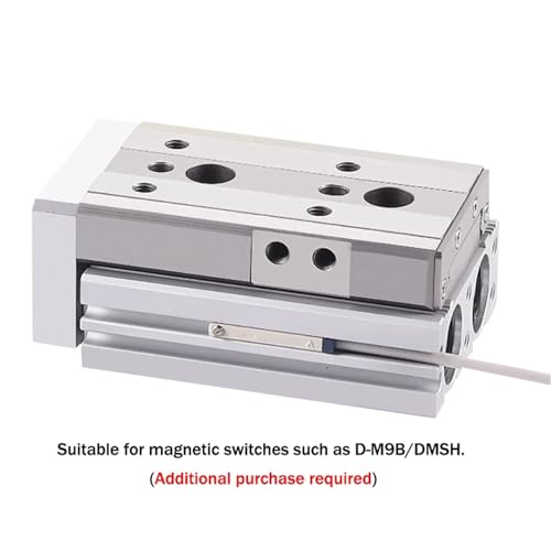 Cilindro neumático de aire deslizante de doble varilla con variantes de 6mm a 25mm 4