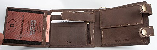 FLW Men's Brown Biker's Spaceful Genuine Leather Wallet with 20 Inch Long Chain to Hang4