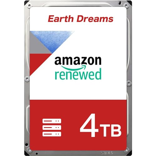 【整備済み品】 Earth Dreams内蔵 HDD 4TB 3.5インチ NAS丶パソコンPC丶サーバー対応 ハードディスク 保証1年