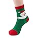 Christmas Fuzzy Socks Cute Graphic Fleece Slipper Sock Warmer Fashion Soft Cozy Winter Home Sleeping Crew Socks Green One Size