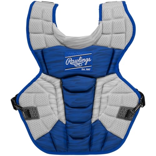 Rawlings | Velo 2.0 Catcher's Chest Protector | Baseball | Adult - 17" | Royal/White