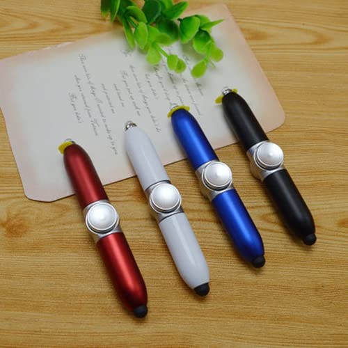 2019 Flash bout des doigts Gyro Pen Light Stylo à bille rotatif amusant Stylo de jeu pour enfants Écriture Spinner Stylos Processus professionnel