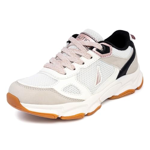 Nautica Kids Boys & Girls Athletic Sneakers - Chunky Cushion Heel Running & Hiking Shoes (Lace-Up/Bungee Slip-On) (Big Kid/Little Kid/Toddler)