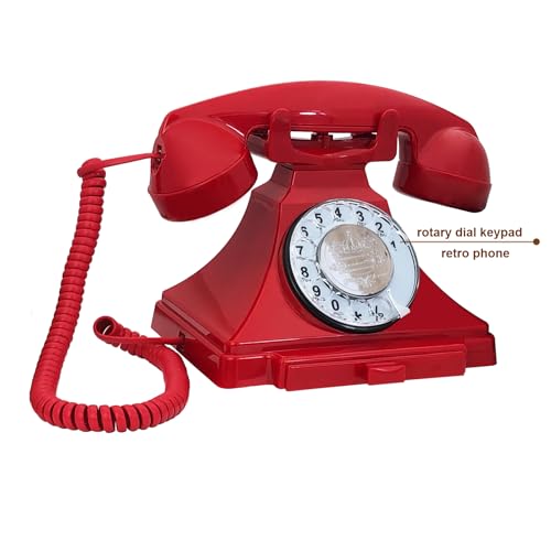 Teléfono Fijo Retro Estilo Antiguo con Cable miniatura 5