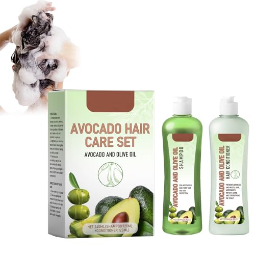120ml Champú con Biotina + 120ml Acondicionador Hidratante, Shampoo Con Extracto de Manteca de Karité, Conditioner, Para Cabellos Dañados y Quebradizos, Nutre las Raíces y Repara el Cabello