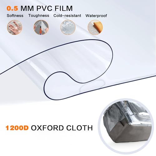 Image of PAMANO Clear Backpack Transparent Heavy Duty School PVC Bookbag See Through Bag Boys and Girls for College Work Travel Security