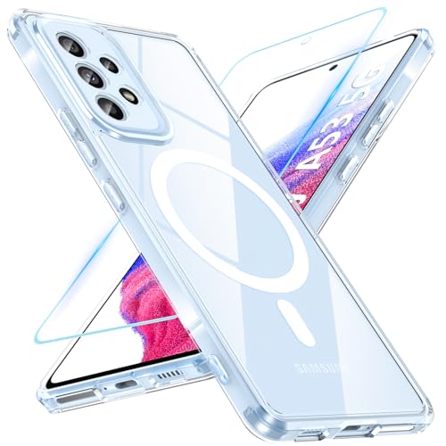 Coque magnétique pour Samsung Galaxy A53 5G fine rigide haute clarté