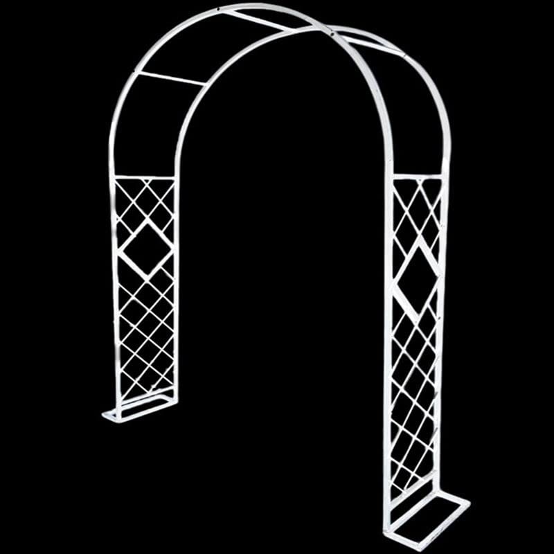 Cenador de metal blanco, 140-380 cm de ancho, resistente a la intemperie, arco de jardín resistente para plantas trepadoras, decoración perfecta al aire libre y soporte para enrejado