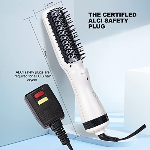 Negative Ion Hair Straightener Brush,Small Hair Dryer Brush With Brush Cases,Hot Hair Brush,Hair Dryer Brush For Short Hair,Blow Dry Brush,Paddle Brush Dryer,One Step Hair Dryer And Volumizer #TOP4