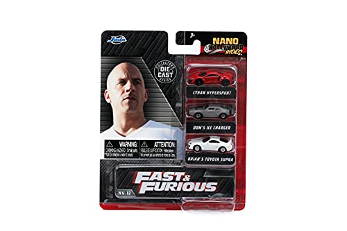 Jada Toys 3-Pack Vehículos Die-Cast Fast & Furious 1.65" miniatura 5