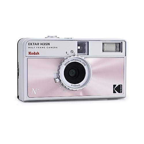 Image of Kodak EKTAR H35N Half Frame Film Camera Bundle with Kodak Ultramax 400 /24EXP 35mm Roll Film (Glazed Pink, Bundle)