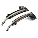 YannnnV12 Auto Rückspiegel Blinker Für Audi A8 / S8 D3 2008-2010,1 Paar Auto-Rückspiegel, Blinker, Seitenspiegelleuchte Spiegelblinker,B-Blackened