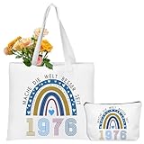 Geschenk 50 Geburtstag Frauen，Personalisierte Tragetaschen und Kosmetiktaschen Kreative Geburtstagsgeschenke für Frauen, die 1976 Geboren Sind（1976,50）