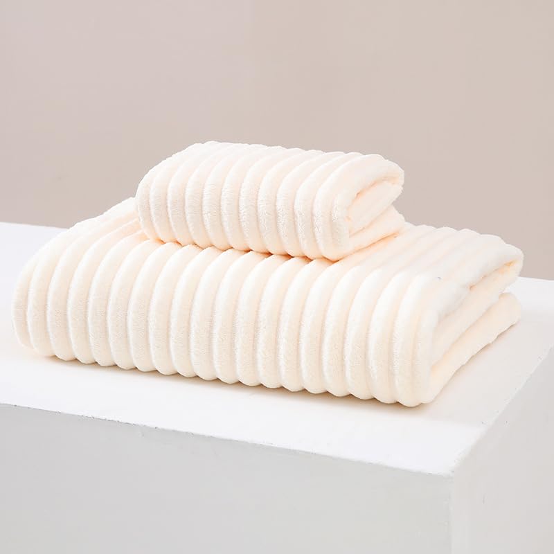 Serviettes de toilette coton fini les serviettes rêches lot de 3 blanc