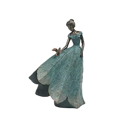 Guichifun Fairy Statue Collection Home Decoration - Leaf Angel Girls Resin Gardening Gifts for Women Statues for Garden Fairy Indoor or Outdoor Yard Figurines 5.5 x 3.25 x 8 Inch