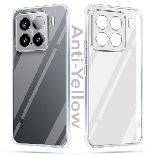 Image of Jkobi Lifetime Anti-Yellow Clear Back Cover Case for Xiaomi 15 (Sleek Hard Crystal | Shockproof and Camera Protection)