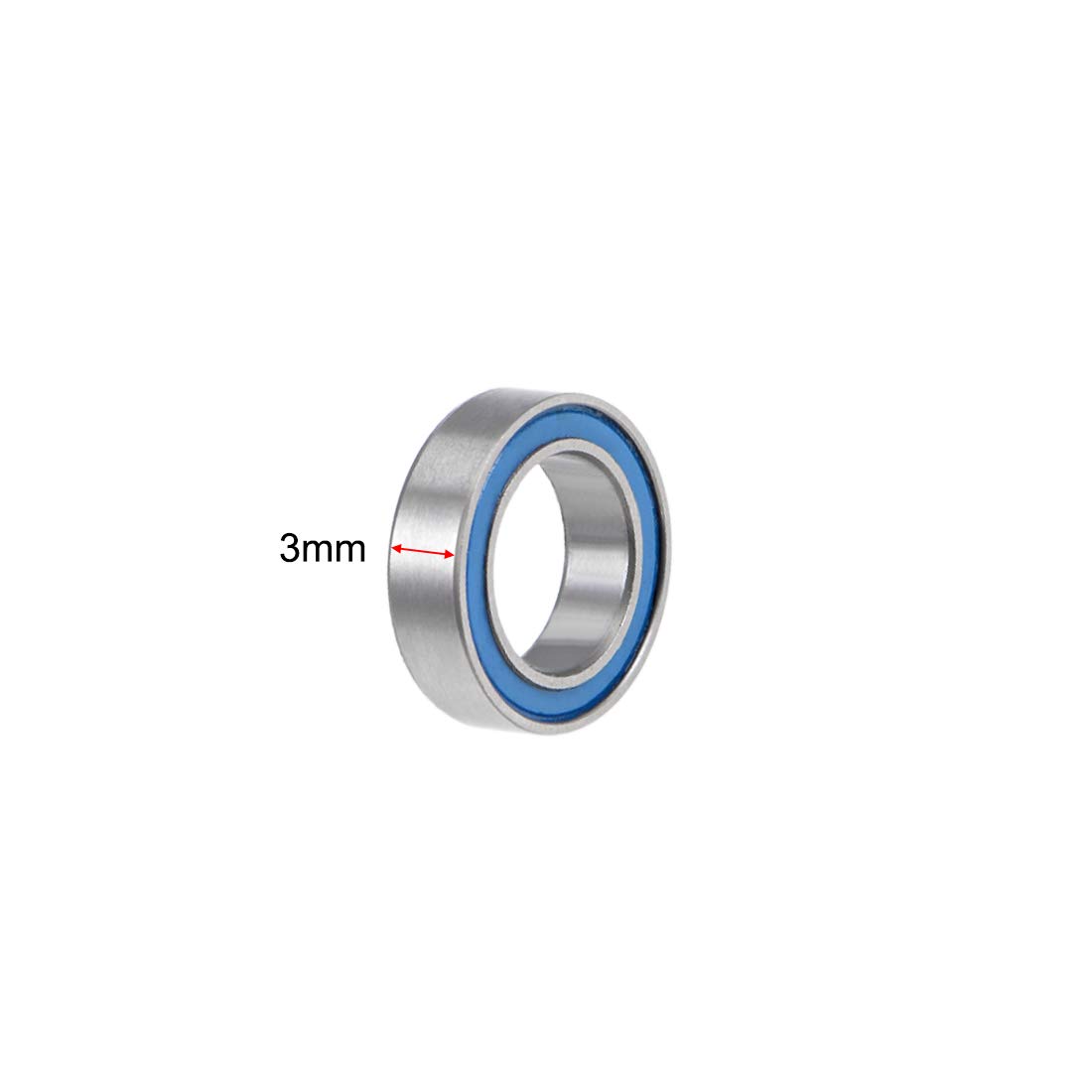 Uxcell SMR117ZZ Stainless Steel Ball Bearing – 7x11x3mm, Double Shielded, ABEC-1, 2 Pack For Motors & Machinery
