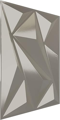 Miniatura 2 de Ekena Millwork 19 58 pulgadas de ancho x 19 58 pulgadas de alto, marquesa EnduraWall decorativo 3D, cromo brillante (cubre 2.67 pies cuadrados).