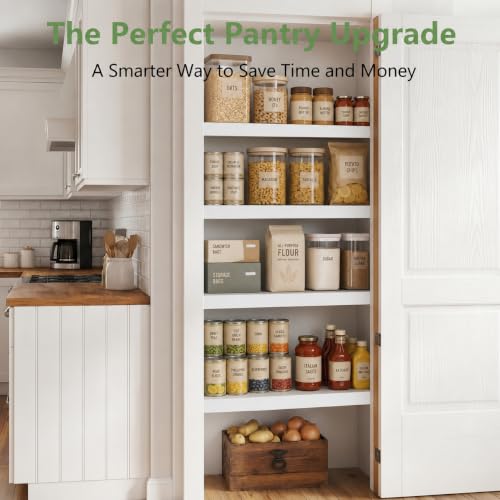 Wire Shelf Covers for Pantry, Premium Engineered Wood Shelf Covers for Wire Shelving, Wire Rack Covers for Closet, Laundry Room, Easy Assembly, White (5pcs, 40" W x 16" D), Pending Patent by Wirshelfcova - Image 2