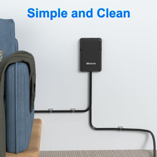 Câble d'extension double ultra plat 6 prises de 1,8m pour une alimentation discrète