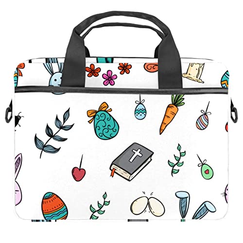 Sac à bandoulière pour ordinateur portable au bureau ou en cours avec motif Pâques