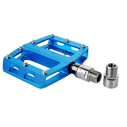 PeSandy Bike Pedal Extenders, 1 Pair Chrome-Molybdenum Steel Bicycle Pedal Extender Extended Pedal Spacer Fit Any 9/16 in Threaded Pedals Bike SPD MT MTB BMX Road Street Bicycle, Extended 20mm/ 0.79in