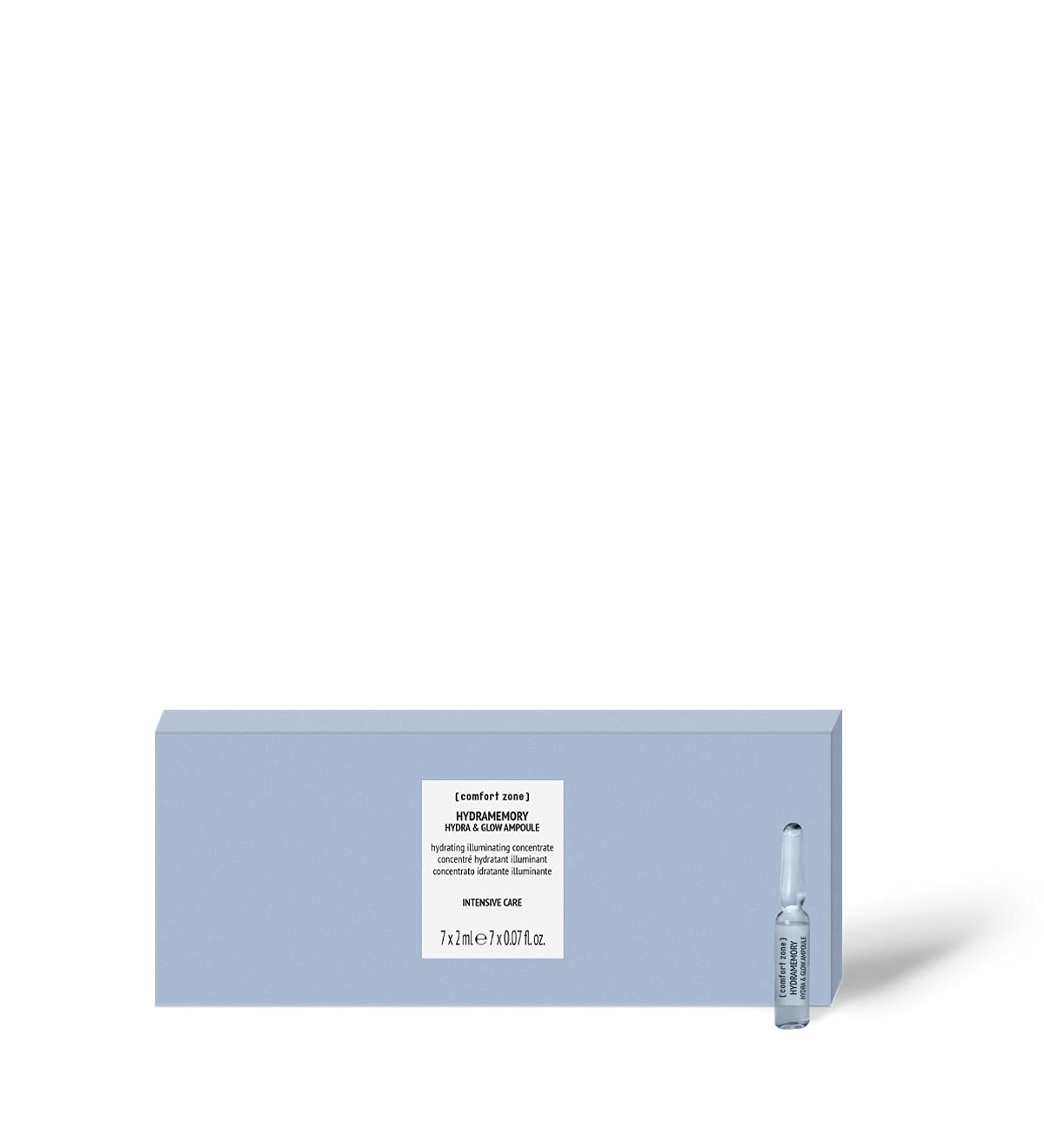AmazonUs/595X5 [ comfort zone ] Hydramemory Hydra & Glow Ampoules, Illuminating Hydrating Concentrate, Softens, Smooths, Intensive Treatment, Vegan, Made in Italy, Niacinamide, Polyglutamic Acid, 7 x 0.06 Fl Oz