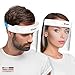 Produktbild HARD 2x Pro Visier Gesichtsschutz Zertifiziertes Face Shield mit Anti Beschlag, Gesichtsvisier, Gesichtsschild Made in Germany für Erwachsene - Weiß/Blau