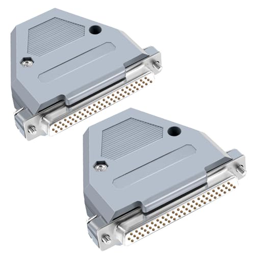 Oiyagai 2-pak DB62 Złącze żeńskie z plastikową nasadką, 62-pinowy adapter do lutowania D-sub do portu szeregowego, projekty DIY, naprawa sprzętu przemysłowego