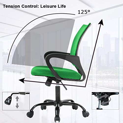 Ergonomic Office Chair Cheap Desk Chair Mesh Executive Computer Chair Lumbar Support For Women&Men, Green #TOP3