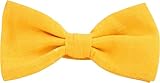 100% algodón Mostaza Amarillo Llanura Pre-Pre Atado Algodón Corbata Pajarita de Knightsbridge Neckwear