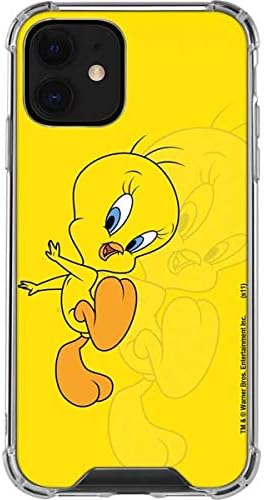 Skinit Clear Phone Case Compatible with iPhone 12 - Officially Licensed Looney Tunes Tweety Bird Double Design