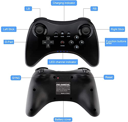 Sibiono Wireless Bluetooth Dual Analog Joystick For Nintendo Wii U Pro Controller Gamepad. thumb #1