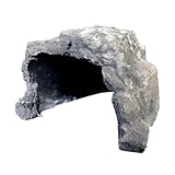 Veemoon Cachette Décorative pour Reptiles en Résine Robuste Grotte Réaliste pour Terrarium Décoration D’Aquarium et Habitat de Tortues Accessoire Fonctionnel pour Couleur Aléatoire