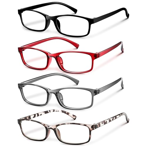 Image of Gaoye +1.25 Multi Pack Reading Glasses - Blue Light Blocking Lenses, TR90 Frames, UV400 - Eyeglasses with Clear Vision