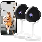 【Menschliche Bewegungserkennung & 2-Wege-Audio】Die wlan kamera indoor kann Bewegung und Geräusche erkennen(65 db oder mehr), wenn das Baby weint oder der Hund bellt, wird es automatisch Echtzeit-Benachrichtigungen an Ihr Telefon senden. Mit der 2-Wege-Audio-Anti-Rausch-Mikrofon und Lautsprecher, klar zu hören und zu sprechen, um zu Hause Umwelt Sicherheit zu überprüfen.