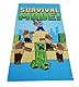 Theonoi Kinder - Handtuch Saunatuch Strandtuch Duschtuch Badetuch - 70 x 140 cm -Geschenk Jungen Mikrofaser (Minecraft Survival)