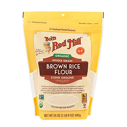Bob's Red Mill Flour Brown Rice, Whole Grain Organic, 24 Ounce (Pack of 4) image 5
