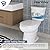 DeerValley Two-Piece Toilet, ADA Chair Height Toilets Bowl With Soft Close Seat for Elderly, 17.3" High 12” Rough in Dual Flush 1.1/1.6 GPF and Map 1000g, White DV-2F0079