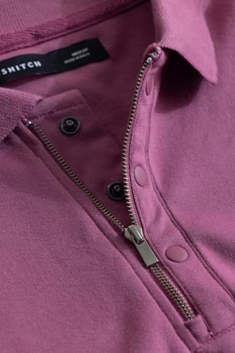 Image of SNITCH Men Polo T-Shirt | Slim Fit Design with Plain Pattern & Polo Collar | 100% Cotton Fabric for Casual Wear, College Wear & Street Style